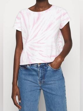 Madewell Tie-Dye Shirt Pink & White